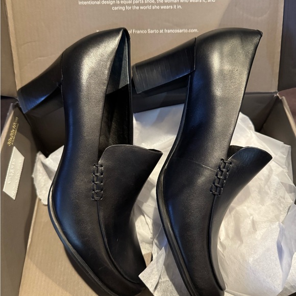 NWT Franco Sarto Black Leather Pumps size 7.5W - Picture 7 of 9